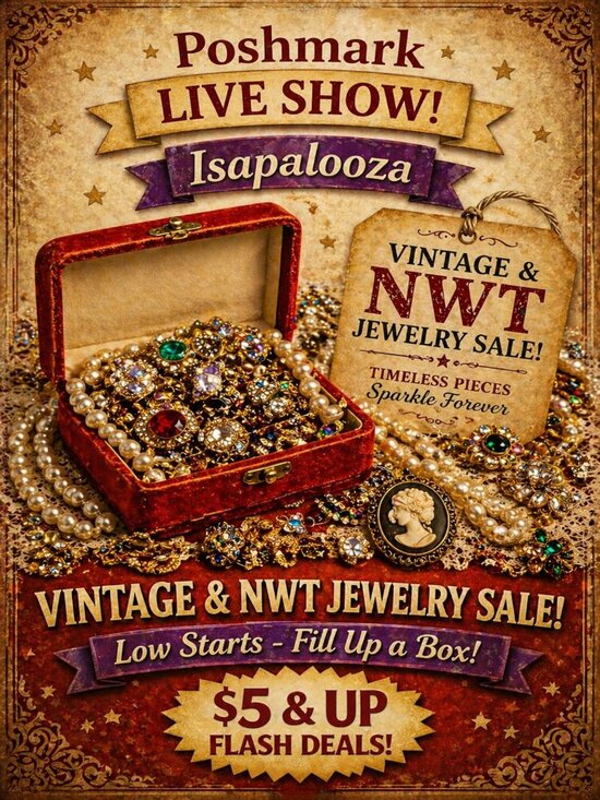 Vintage Jewelry - Vintage and NWT Jewelry Red Box Sale Live with Isapalooza